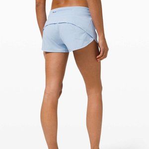Blue linen Lululemon speed up short